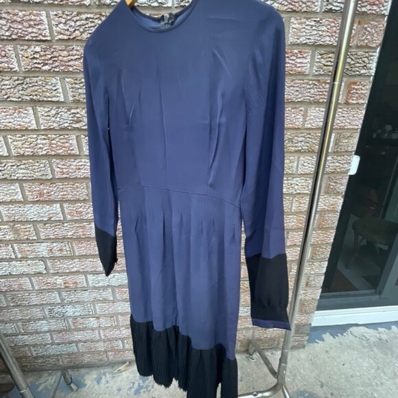 Indigo Silk Dress - Picture 1 of 16